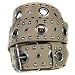 CREAM RIVET SILVER GROMMET LEATHER HARDWARE BELT SMALL