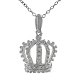 Sterling Silver Medium Crown Pendant