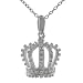 Sterling Silver Medium Crown Pendant