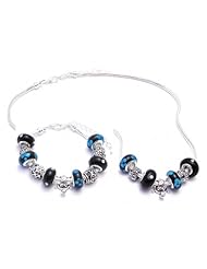 Turtle Charm Bracelet and Necklace Gift Set Girls Pandora Style