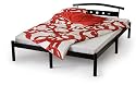 Metallbett inkl. Lattenrost + Comfort Matratze 140x200cm - "SANDY" Farbe: schwarz