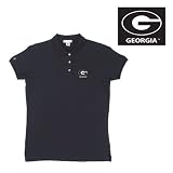 Georgia Bulldogs NCAA Classic Pique Polo Shirt for Women (Black)