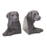 Black Lab Labrador Dog Figurine Bookends Book end Ends