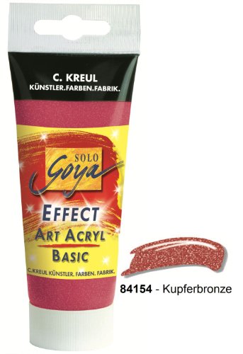 C. Kreul Solo Goya 84154 - Art Acryl Basic Effect Tube 100 ml, Kupferbronze