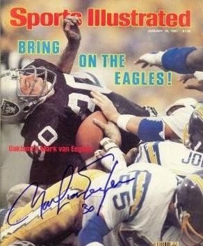 Mark VanEeghan (Oakland Raiders) Autographed/Hand Signed Sports Illustrated Magazine