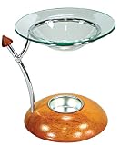 Produkt-Bild: Duftlampe / Duft&ouml;llampe EINBEIN, H&ouml;he ca. 14cm, Durchmesser ca. 13cm, ECHTHOLZ / CHROM
