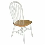 International Concepts 37 High Arrowback Chair - Plain Legs White / Natural C02-211