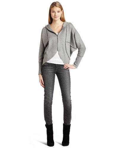 Kensie Women's Bonded Jersey Jacket, Heather Grey, X-Large