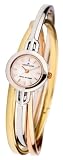 Anne Klein ladies tri-colour bangle with MOP dial watch