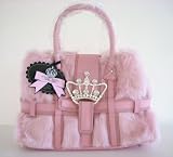 2007 Fall My Flat In London Crystal Crown Belt Fur Tote Bag