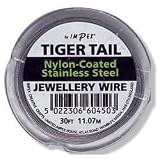 Beading Wire - Tiger Tail Nylon Coated Stainless Steel, Silver