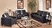 3pc Sofa Loveseat Chair Set Espresso Bycast Leather