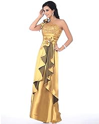 A-line Floor Length One Shoulder Satin Natural   Waistline Sequined Lace Prom Dress 