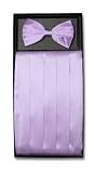 SILK Cumberbund  BowTie LILAC PURPLE Men's Cummerbund  Bow Tie Set