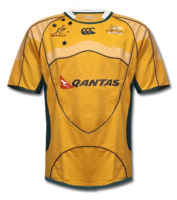 Australia Home Rugby Pro Shirt 08/09 Medium - 40inch 102cm
