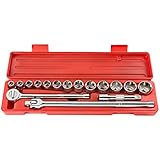 TEKTON 11651 1/2-Inch Drive Pro Socket Set, SAE, 17-Piece
