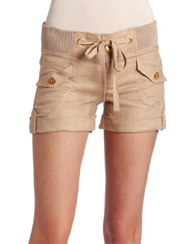 XOXO Juniors Khaki Linen Short