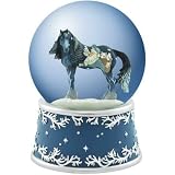 Westland Giftware Woodland Santa Clydesdale 100mm Resin Holiday Musical Water Globe Collectible