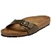 Birkenstock Women's Madrid Sandal,Gold/Braun Patent,42 Narrow EU