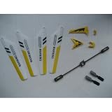Full Replacement Parts Set for Syma S107 RC Helicopter, Main Blades, Tail Decorations, Tail Props, Balance Bar, -Yellow Set-