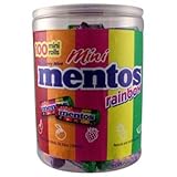 IMAGE OF Mini Mentos Rainbow Tub of 100 Mini Rolls