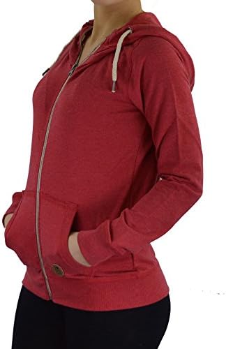 CTM Women's Richfield Hoodie, long sleeves, frontal pockets and zip closure