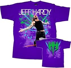 WWE Wrestling Jeff Hardy Niagra Purple Youth T-shirt Tee