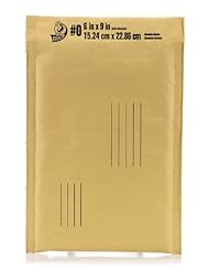 Office Product: Duck Brand Bubble Wrap Cushioned Kraft Mailers, #0 - 6 x 9 Inches, 25-Pack (394483) - Henkel