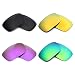 Mryok 4 Pair Polarized Replacement Lenses for Oakley Badman Sunglass - Black IR/24K Gold/Plasma Purple/Emerald Green