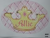 Princess Crown Personalized Wall Plaque