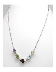 Amethyst Necklace In 92.5 Sterling Silver