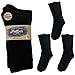 Socks - Organic Cotton - Crew - Tri Pack - Navy Natural and Black - Size 10 to 13, (Pack of 3)