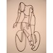 Bicyclist / Bicycle Male Iron Sports Shadow Decorative Wall Art