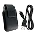 2 Pieces Value Combo of OEM RIM Blackberry Micro USB microUSB ASY-18683-001 Sync Data Cable and Blackberry Swivel Leather Holster HDW-19819-001 for Storm 9500 Thunder 9530