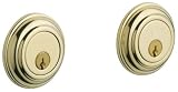 Baldwin 8232.003 Traditional Deadbolt 2-1/8-Inch Door Prep, Lifetime Polished Brass