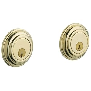 Baldwin 8232.003 Traditional Deadbolt 2-1 8-Inch Door Prep, Lifetime Polished Brass by 