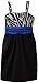 Paperdoll Girls 7-16 Zebra Pocket Dress, Cobalt/Black, 10