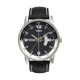 Mens Timex Black Face Watch - Black Strap by Timex