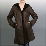 Women's Hooded Shearling Coat