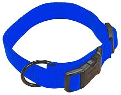 Hamilton "Fits All" 5/8" Adjustable Nylon Dog Collar, Blue, Small (12-18 in)