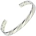 MPS Ladies Silver Tone Magnetic Bangle / Bracelet with Six magnets - Will fit a wrist up to 16.5 cm