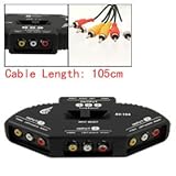3-Port Way RCA AV Audio Video Expansion Multi Selector Box