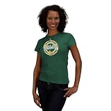 MLB Women's Oakland Athletics Retroized Short Sleeve Crew Neck Tee (Dark Green Heather, X-Large)