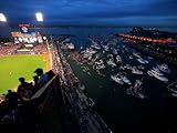 Texas Rangers v San Francisco Giants, Game 1: Boaters and fans congregate in McCovey Cove Photographic Poster Print by Doug Pensinger, 18x24