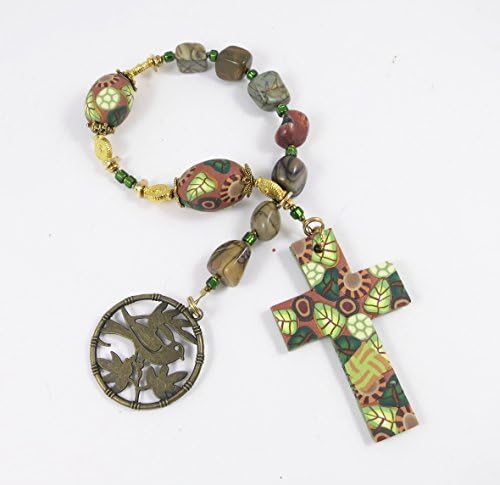 Red Creek Jasper Nugget Anglican Chaplet One-Decade Rosary Handmade Cross Focals Under 30 Dollars