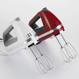 KitchenAid KHM720ER 7-Speed Digital Hand Mixer, Empire Red