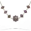 Yoolie's Purple with a Touch of Lime Tone Orchid Mist Fashion Necklace #5910 YN GN ONK