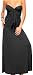 BLACK LONG BOHO SUN VINTAGE STRAPLESS PADDED CELEBRITY TUBE SEXY MAXI DRESS