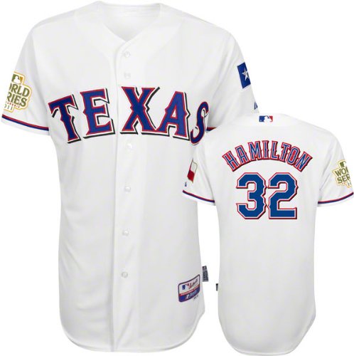 Josh Hamilton Jersey: Texas Rangers #32 Big & Tall Home White Authentic Cool Baseâ