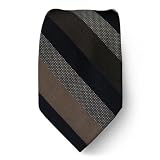 MK-401 - Black - Brown - Michael Kors Silk Necktie